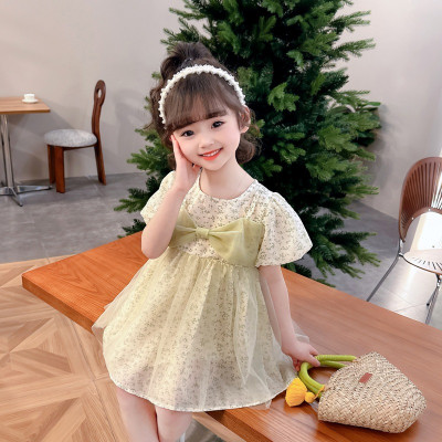 dress blossom vest ribbon kiyowo - dress anak perempuan (ONLY 6PCS)
